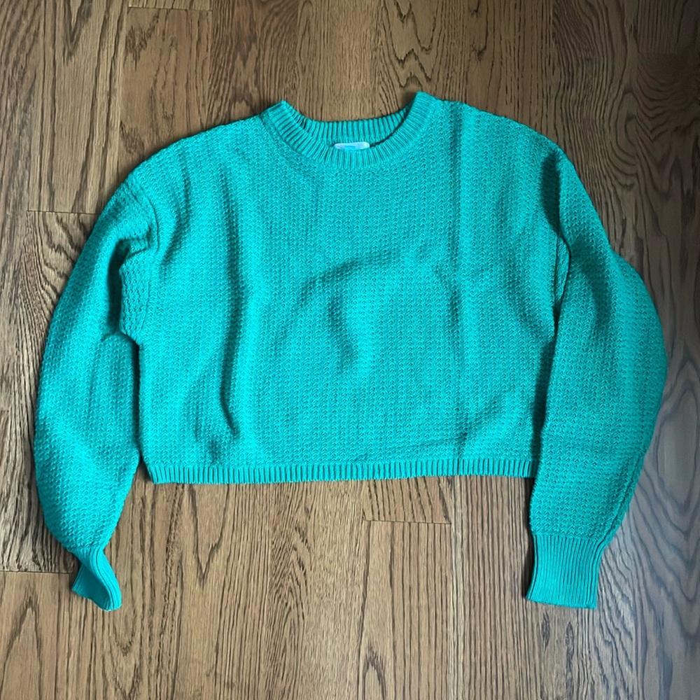 Cropped Emerald Sweater